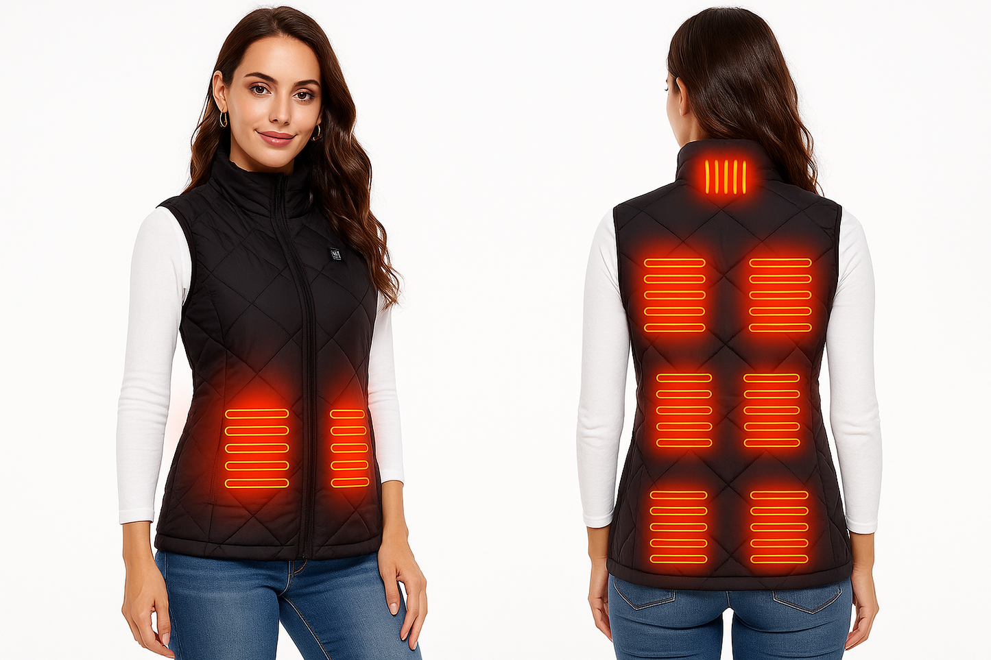 BLAZE - damväst med värmeslingor