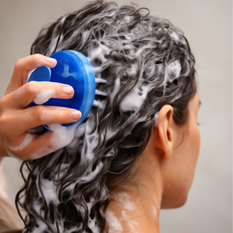 CABELLA- Silikonborste för hårbottenmassage